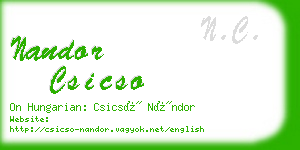 nandor csicso business card